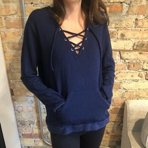 Sundry navy pullover sweatshirt